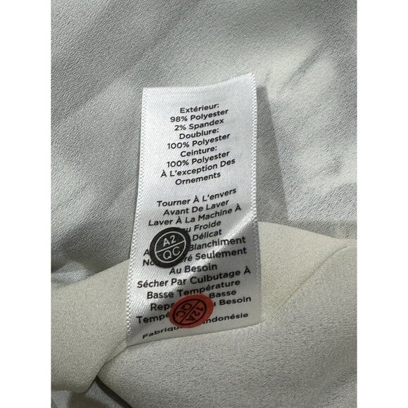 Talbots Sz 10 Dress Crepe Midi Black White Classic Office Boho Workwear - Picture 7 of 7